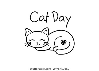 International cat day vector illustration