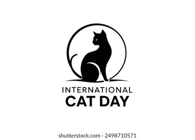 International cat day vector illustration