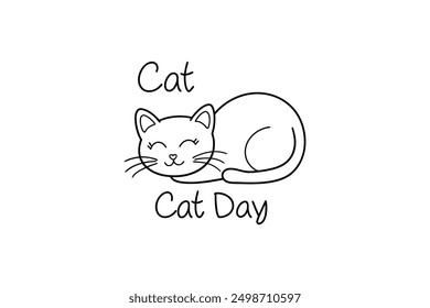 International cat day vector illustration
