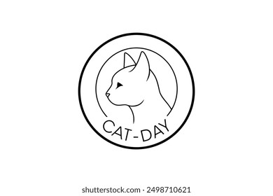 International cat day vector illustration