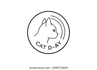 International cat day vector illustration