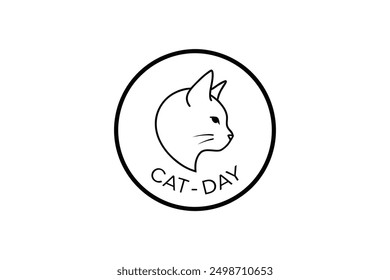 International cat day vector illustration