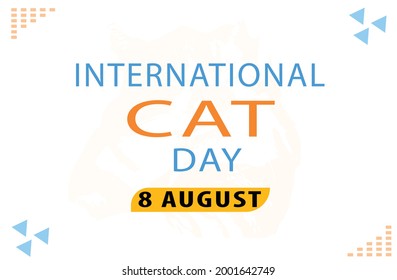 International cat day vector template