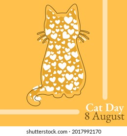 International Cat Day -  World Cat Day vector illustration