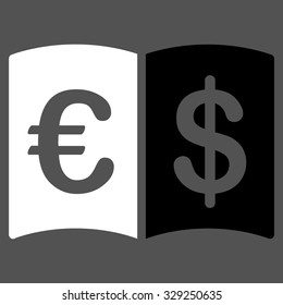 International Catalog vector icon. Style is bicolor flat symbol, black and white colors, rounded angles, gray background.
