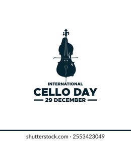 International Cello Day on December 29, Vector graphic of international Cello day . flat design. Line art design. flyer design. flat illustration. Banner design. December .