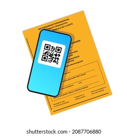 Certificados internacionales de vacunación. Código QR. Pasaporte de inmunidad. Vacunación contra COVID-19. Certificado de vacunación en la aplicación móvil.