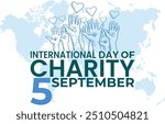 International Charity Day 5 September social media banner Design Template, International Charity Day Vector design, International charity Day template EPS File.