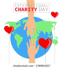 International Charity Day greetings vector illustraton