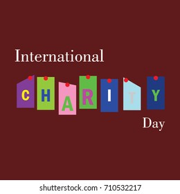 International Charity Day Logo Vector Template Design