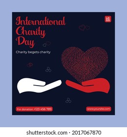 International Charity Day Social Media Banner