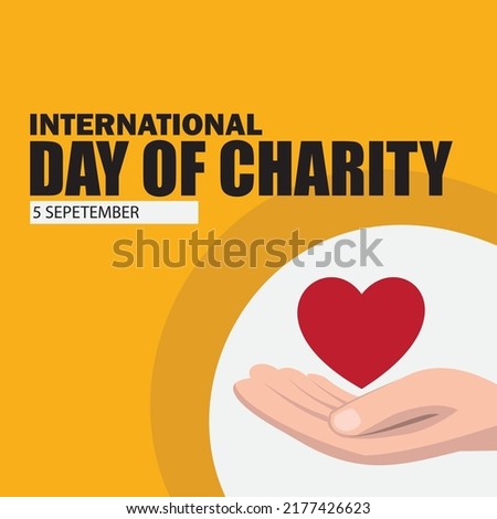 International Charity Day Vector. Simple and elegant design