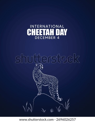 International Cheetah Day poster highlighting wildlife protection speed and nature conservation awareness