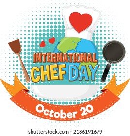 International Chef Day Poster Design illustration
