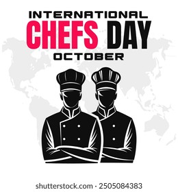 Internationaler Chefs Day Vektor Kulinarische Kunst und Chef Appreciation Design