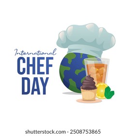 International Chefs Day vector design template good for celebration usage. International Chefs Day design. flat design. eps 10.