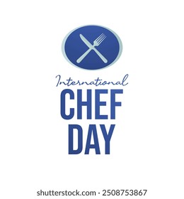International Chefs Day Vektor Design Vorlage gut für die Feier Nutzung. Design des Internationalen Chefs Day. flaches Design. eps 10.