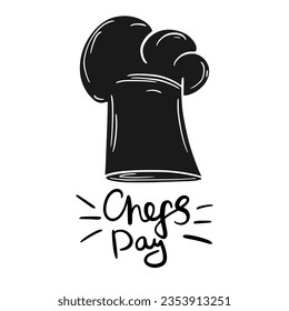International Chef's Day. Vector illustration. Profession holiday. Cook. Cap.