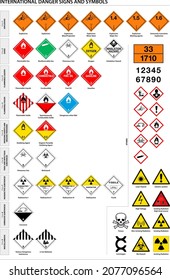 International Chemical Industrial Trasportation Warning Signs Stock ...