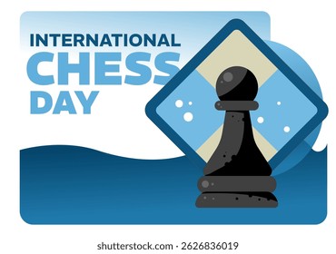 International Chess Day – background, banner, card, poster – vector illustration