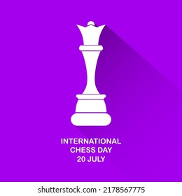 International chess day background or poster. Vector chess day banner. 20 July is world chess day