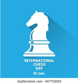 international chess day background or poster. vector chess day banner. vector chessman
