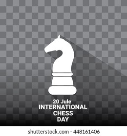 international chess day background or poster. vector chess day banner. vector chessman