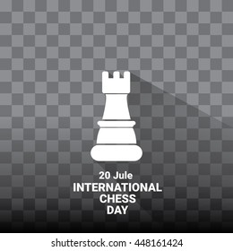 international chess day background or poster. vector chess day banner. vector chessman