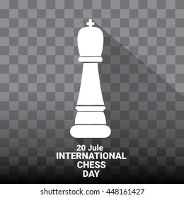 international chess day background or poster. vector chess day banner. vector chessman