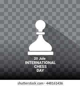 international chess day background or poster. vector chess day banner. vector chessman