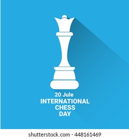 international chess day background or poster. vector chess day banner. vector chessman