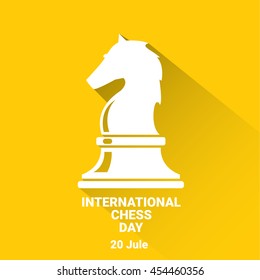 international chess day background or poster. vector chess day banner. 
