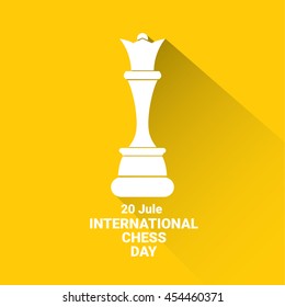 international chess day background or poster. vector chess day banner. 