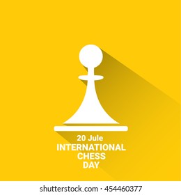 international chess day background or poster. vector chess day banner. 