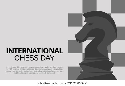 International Chess Day Background Template