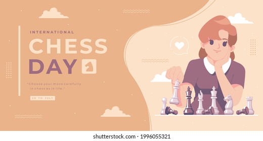 international chess day banner design