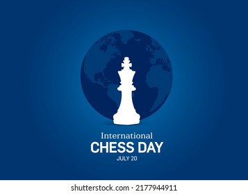 International Chess Day concept background. Vector illustration on the theme of International Chess Day on July 20.
