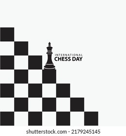 International Chess Day concept background. Vector illustration on the theme of International Chess Day on July 20.