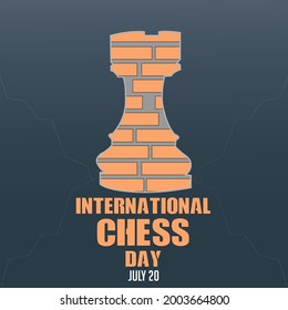 international chess day concept. illustration vector