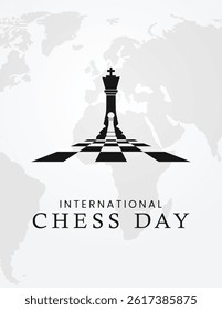 International Chess Day Illustration for poster, banner and flyer.