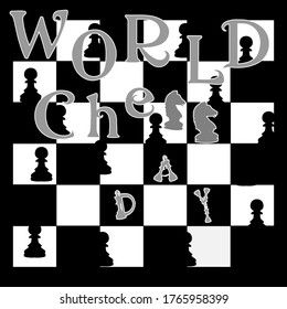 International Chess Day. July 20. illustration vector 