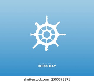 International Chess Day, Chess king with pawn, Chess tournament, creative Chess Day concept, vector illustration