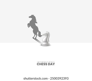 International Chess Day, Chess king with pawn, Chess tournament, creative Chess Day concept, vector illustration