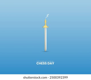 International Chess Day, Chess king with pawn, Chess tournament, creative Chess Day concept, vector illustration