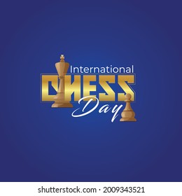 International Chess Day. typography design