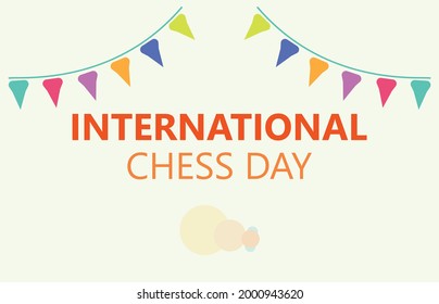 International chess day vector design