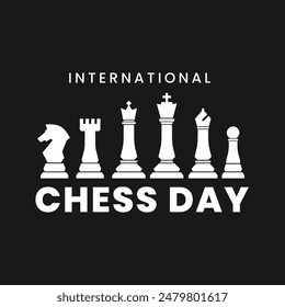 International chess day vector design