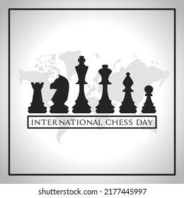 International chess day vector illustration.