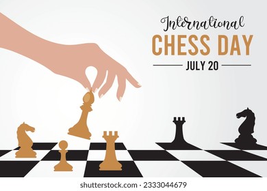 International Chess Day vector illustration