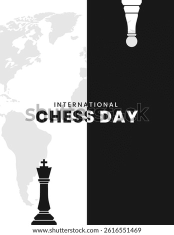 International Chess Day vector illustration for poster or banner design